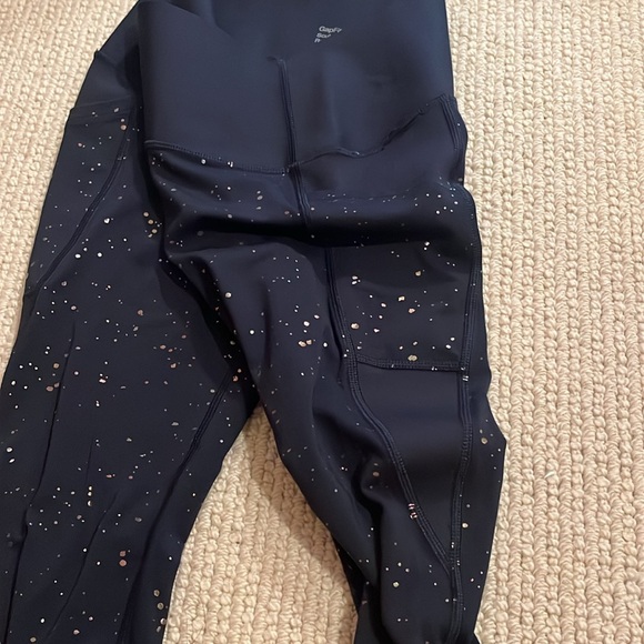 GapFit sculpt revolution s regular 3/4 gold speck navy - Picture 2 of 6